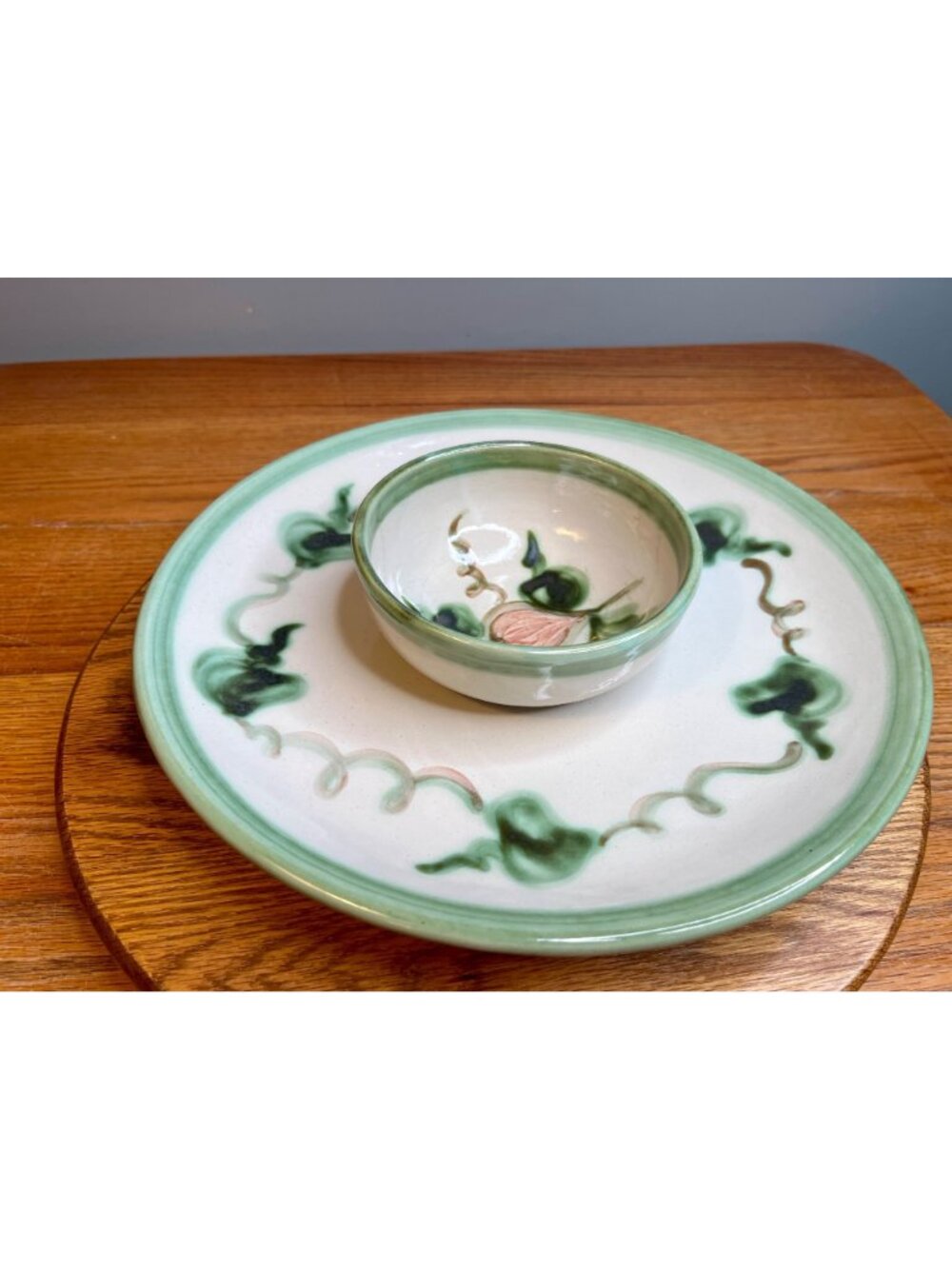Louisville Stoneware HARVEST or PEAR Chip and Dip Serving Tray Platter, 12", Hea - Picture 12 of 16